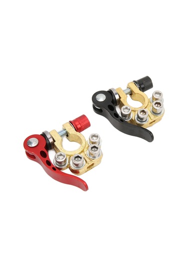 Moveevo Parlak Bakır Akü Terminali, Hızlı Bağlan-kaldır Fonksiyonu, 45-200ah Evrensel Uyum, 17-18.2mm + 16-17.2mm - Çapı