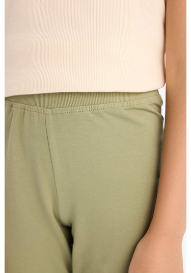 DeFacto Kız Çocuk İspanyol Paça Tayt E1838A825SMKH461 Haki