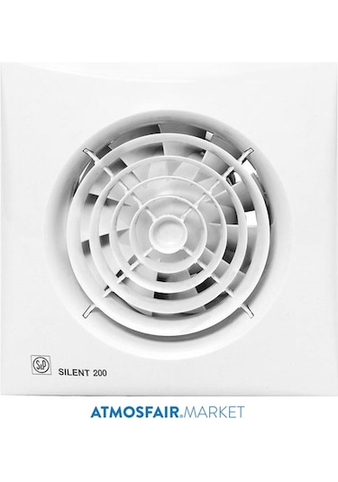 Silent - 200 Crz 125 'Lik Sessiz. Timer 'Lı Banyo Fanı