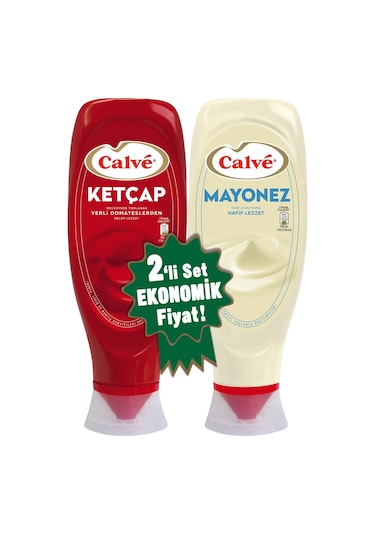 Calve Ketçap 600 G + Calve Mayonez Yağı Azaltılmış 540 G