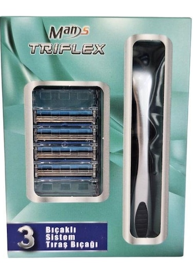 Man's Triflex 3 Bıçaklı Sistem Tıraş Bıçağı + Yedek Başlık 4'lü