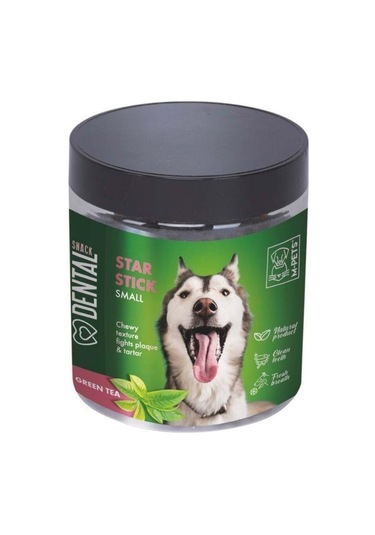 M-pets Star Stick Yeşil Çaylı Diş Sağlığı Destekleyici Küçük Ve Orta Irk Köpek Ödülü 170 Gr