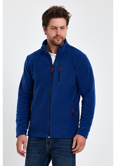 Monox Erkek Outdoor Fermuarlı Polar Ceket 001 Saks