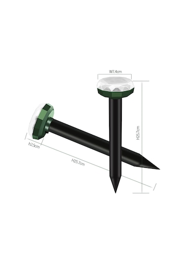 Yaozixa Dış Mekan Güneş Enerjili Ultrasonik Fare Ve Haşere Kovucu - Bahçe, Çiftlik İçin Dayanıklı Kare Model Haşere Kontrol Cihazı