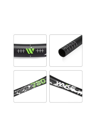 Yaleker Alüminyum Bisiklet U Çubuğu 780mm Yeşil - 31.8mm Çaplı, 345g Ağırlık, Ergo Fonksiyonel