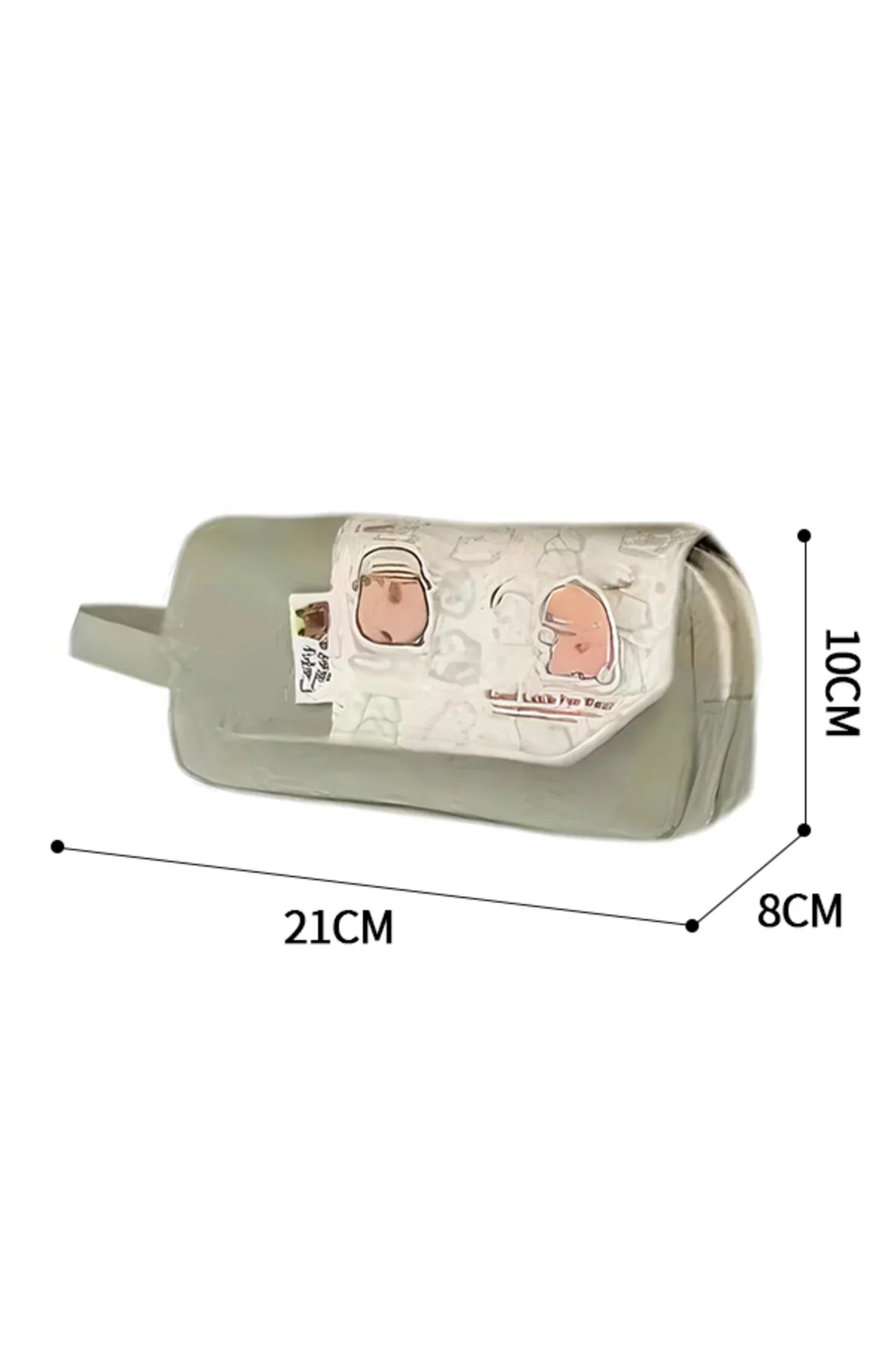 Sade Ve Şık Capybara Kalem Kutusu Çimen Yeşili