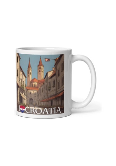 Hırvatistan Kupa Bardak 2 Adet Seyahat Hatıra Croatia Mug