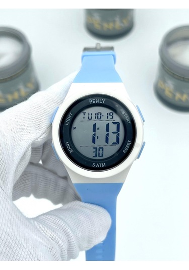 Penly Su Geçirmez Dijital Çocuk Kol Saati 348 Model Mavi +4 Renk Kronometre-alarmlı 5atm