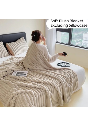 Willowhaven Hediye Battaniye Khaki Plüş Tüm Mevsimler Yumuşak Yıkanabilir 150x200cm