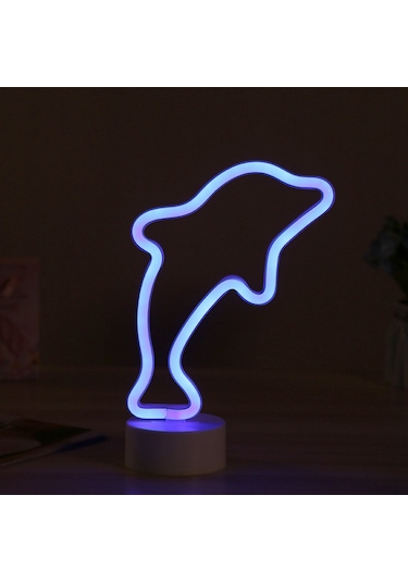 Konesam Deniz Fişi Şekilli Neon Lamba, Romantik Ev Dekorasyonu, Ip20 Su Geçirmez, Aa Pil İle Çalışır Pil Dahil Değil