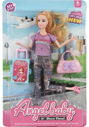 Bıgtree Angelbaby Seyahat Bebekleri Seri2 Hs Happy Yazılı Tişörtl