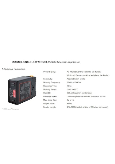Megoras Mlos101 Araç Algılama Sensörü, Vehicle Loop Sensor