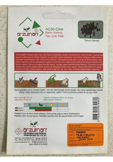 Arzuman Çilek Tohumu 100 Adet