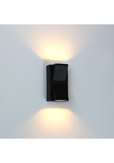 Rodos İç ve Dış Mekan Modern Dekoratif Led Aplik 7 Watt Gün Işığı Siyah