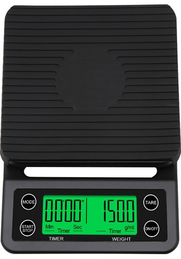 Ranyeek Kahve Ve Pastane Mutfağı İçin 0.1g Hassasiyetli 3kg Maksimum Ağırlık, Zamanlayıcı Ve Çözümleme Fonksiyonlu Siyah Abs Elektro Nikal Tartı Pil Dahil Değil Siyah
