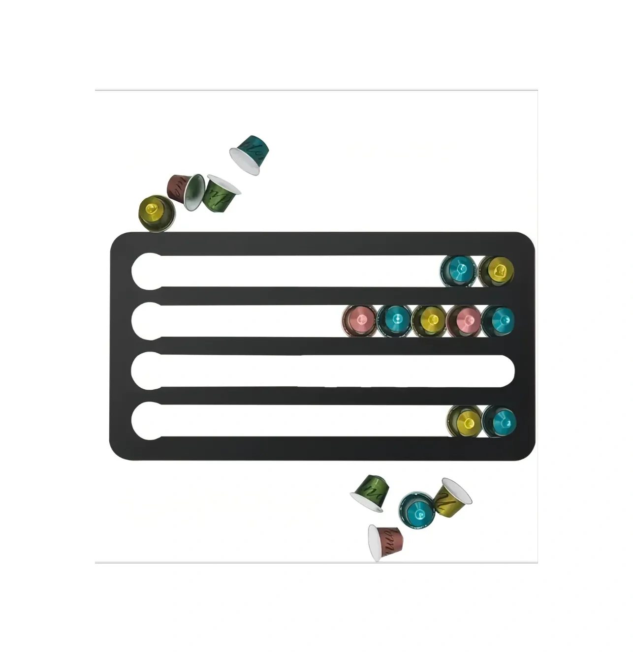 Roomstetica Nespresso İçin Duvara Monte Kapsül Tutucu 372608490 Siyah