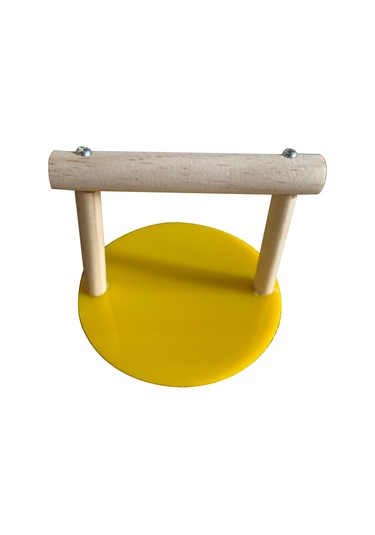 Yifomall Doğal Ahşap Kuş Eğitim Standı - Oyuncak Ve Tünek Seti