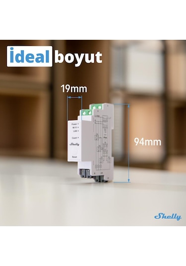Shelly Pro 3EM 120A 3 Faz Enerji Ölçer