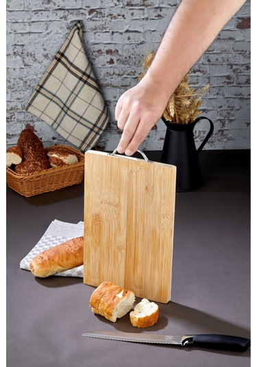 Cooker Bambu Kesme Doğrama Sunum Tahtası Ckr3294 Kahverengi 30x20 Kahverengi