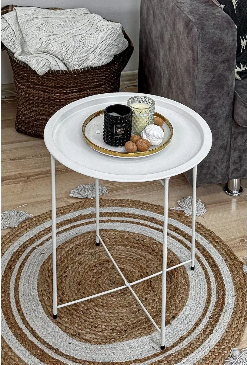 Domatov Yatak Yanı İç Mekan Masası 141279664 Beyaz