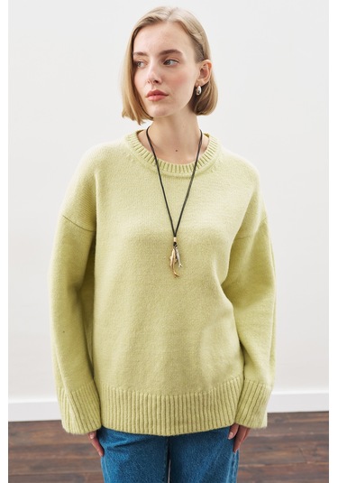 Chunky Oversıze Kazak Lıme Lime