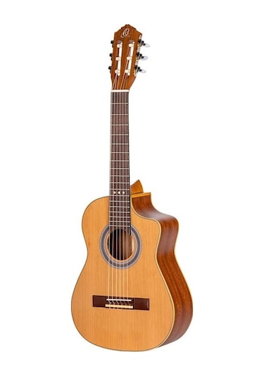 Ortega Rq39e Requinto Series Cutaway Elektro Klasik Gitar Natural
