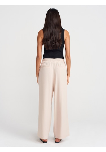 Dilvin 71623 Geniş Paça Pantolon-bej Bej