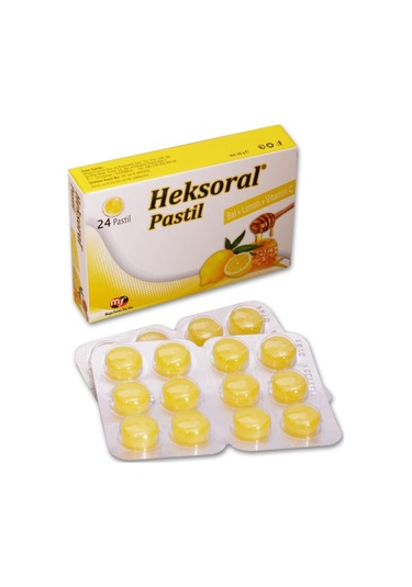 MEGA FARMA Heksoral Pastil Bal+Limon + Vitamin C