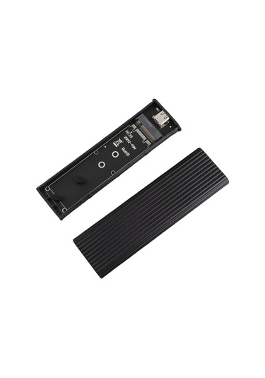 Vkemall M.2 Ngff Sata Ssd Kutusu, Usb 3.1 Type-c, Alüminyum Kasa, Uasp Hızlandırma, Araçsız Kurulum, Siyah