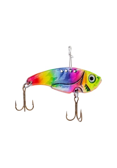 Vibrasyon Yem - Lrf/spin Jig - Fishack Vibrax - 15g 55mm - Rainbow Fury - Uv Boyalı