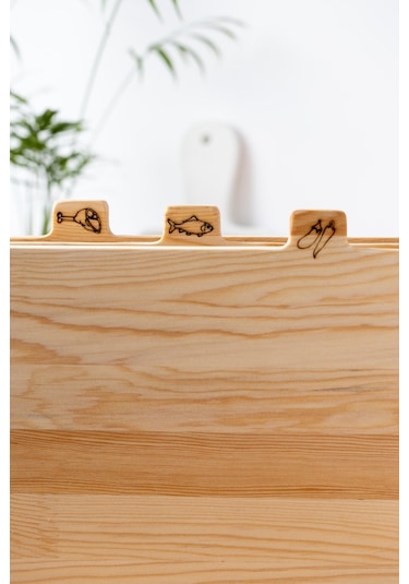 Wooddy Ahşap Standlı Kesme Tahtası Seti 3'lü