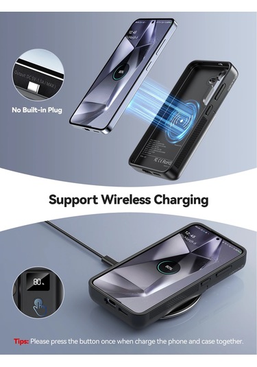 Newdery 8000 Mah Pil Kutusu Samsung Uyumlu Galaxy Uyumlu S25 Kablosuz Şarj Güç Bankası Kapağı Amerika Birleşik Devletleri As Picture