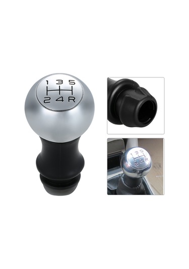 Kangvka Peugeot İçin Manuel 5 Vitesli Krom Kaplama Vites Çubuğu Kafa 307, 308, 408, 2008, 206, 207, 208, 301, 3008 Uyumlu Gümüş