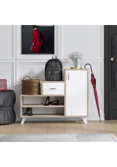 Decormet Retro Ayakkabı Dolabı Sonoma Ahşap