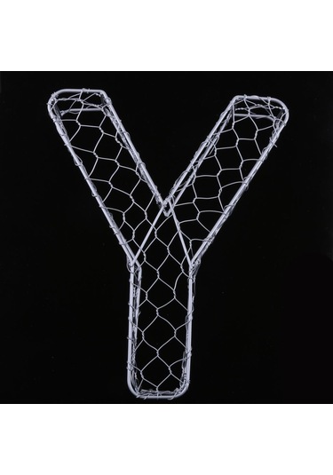 Suntek Alfabe Demir Tel Çelenk Çerçeve Etli Saksı Metal Y