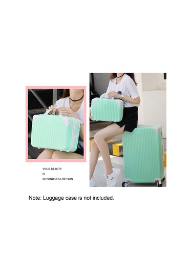 Reedark 14" Taşınabilir Makyaj Organizörü - 4 Adet 37x4cm Ayırıcı Paneller, Sulu Geçirmez, Şok Emici, Seyahat Ve Ev Kullanıma Uygun Beyaz