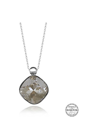 Swarovski Crystal Taşlı Gümüş Kadın Kolye