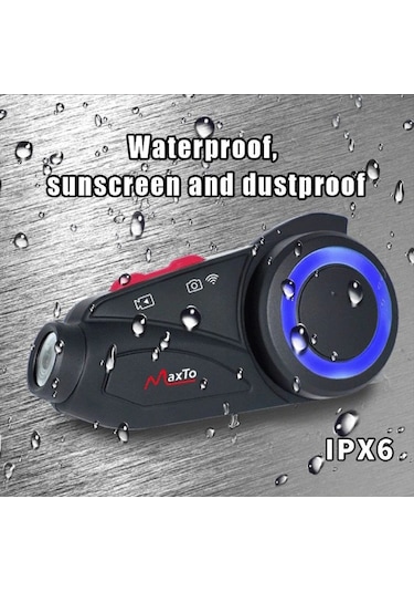 Maxto M3S 2k Hd 1440P Kameralı Intercom Motosiklet Kask Intercom