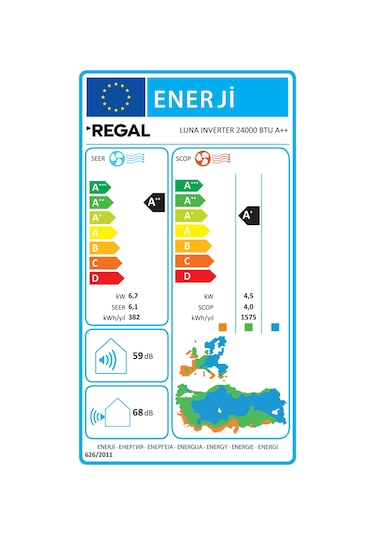 Regal 24000 BTU/H A++ R32 Inverter Duvar Tipi Klima