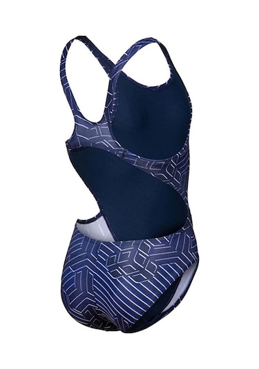 Arena Kıkko Kız Çocuk Yüzücü Mayosu Lacivert-beyaz Lacivert-beyaz