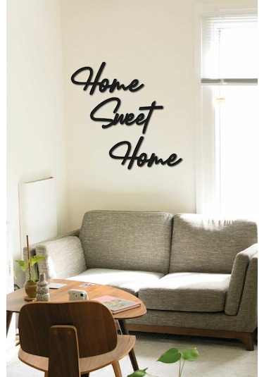 Home Sweet Home Duvar Tablosu Dekoratif Ahşap Tablo Kapı Süsü