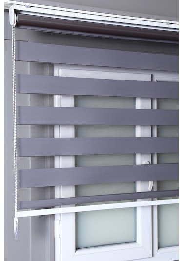 Gri Düz Zebra Stor Kaliteli Güneşlik Perdeler