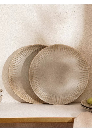 Sl Home Yemek Porseleni Tabak Seti 2 Parça Monti D 21 Cm 217289836 Bej