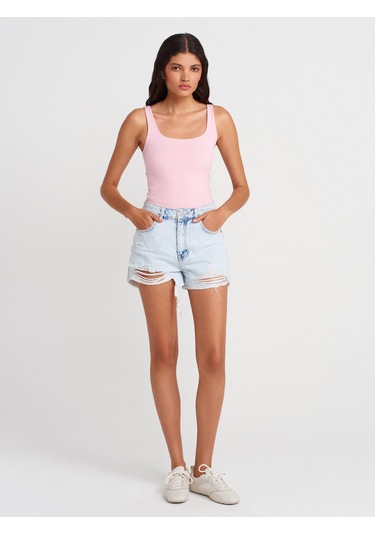 Dilvin 21057 Askılı Atlet-toz Pembe Toz Pembe