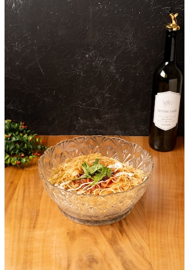 Mest Yuvarlak Model Cam Makarna Kasesi - Şık Ve Modern Tasarım Çok Renkli