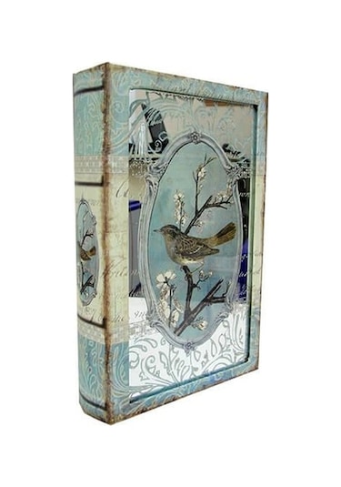 Kutu Kitap Aynalı Dalda Kuş Kitap Kutusu Dekoratif Hediyleik Diğer