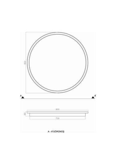 Tra54106 Eco Ø80 Cm Led Avize Plafonyer Basıs