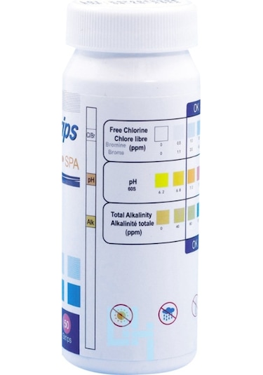 Pazly 50 Adet Havuz Spor Salonu Su Kalitesi Test Stripleri Ph Klor Brom Alkali Ölçümü