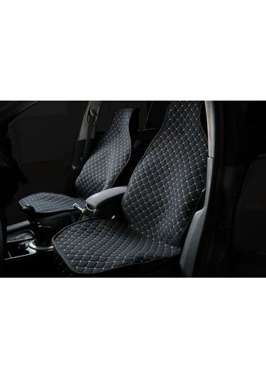 Oto Koltuk Minderi Terletmez 3'lü Set Siyah Gri Cepli