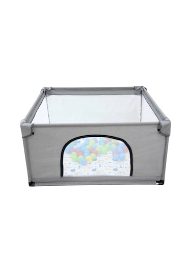 Premio Keten Güvenli Bebek ve Çocuk Oyun Alanı Oyun Parkı 120x120 Oyun Matı Ve Topları